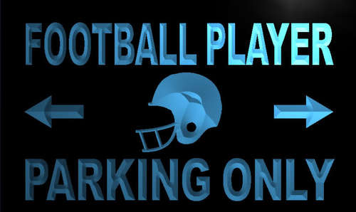 Football Player Parking Only Neon Light Sign